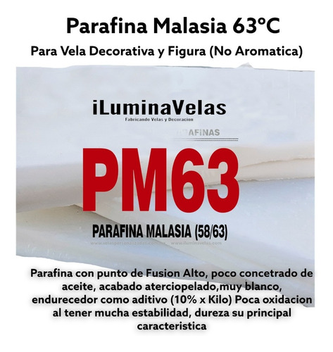 Parafina Malasia (63ªc) Para Vela Decorativa Y Figura 25kg