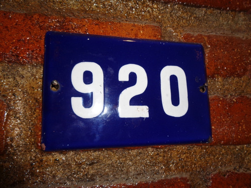 Letrero Cartel Antiguo ,numero Calle