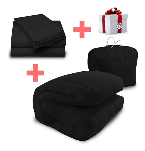 Imagen 2 de 6 de Acolchado + Sabanas + Fundas 2 Plazas + Regalo Premium Combo