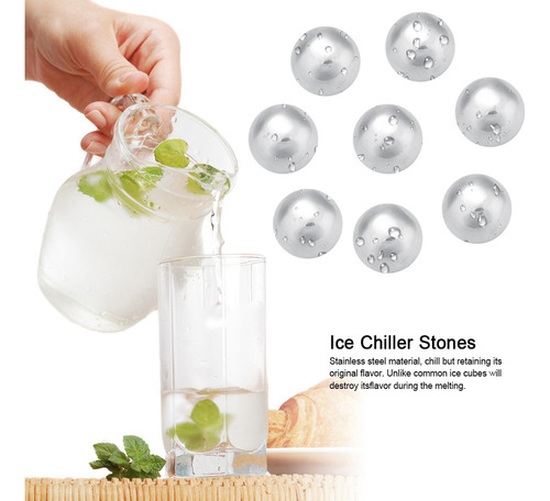 Esferas De Hielo De Acero Inoxidable Chills Whisky Bebida