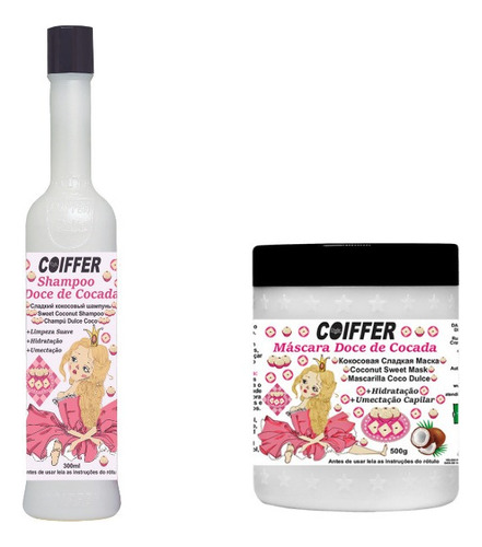 Kit Doce De Cocada 2 Produtos Coiffer Hidratação Intensa