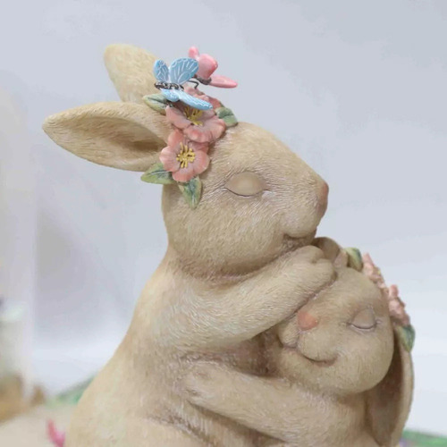 Cyz F Estatua De Conejo De Pascua Estilo Vintage, Madre E