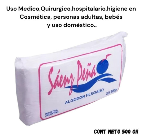Sáenz Peña Algodón Plegado 500g Zig-zag Clásico