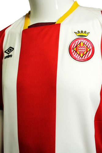Camiseta Girona 2017-18 Local Albirroja Nueva Original Umbro