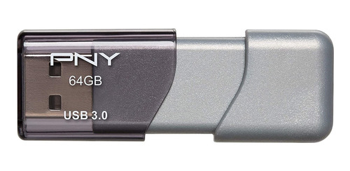 Pendrive Usb 3.0 De 64 Gb Pny Turbo Attache 3 Gris