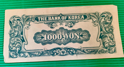 Billete Corea 1000 Won (Usado)