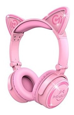Auriculares Mindkoo Para Niños, Con Orejas De Gato, Con