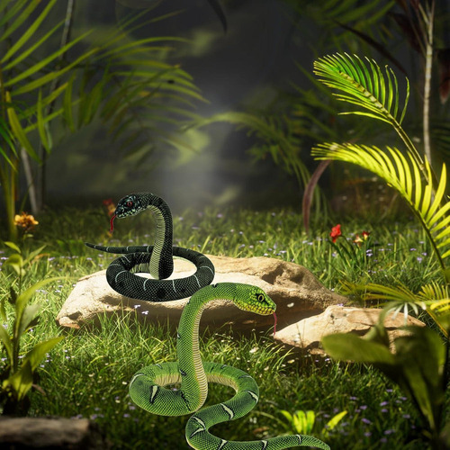 Juguete De Peluche Serpiente Yohaki 134 Cm Verde Suave