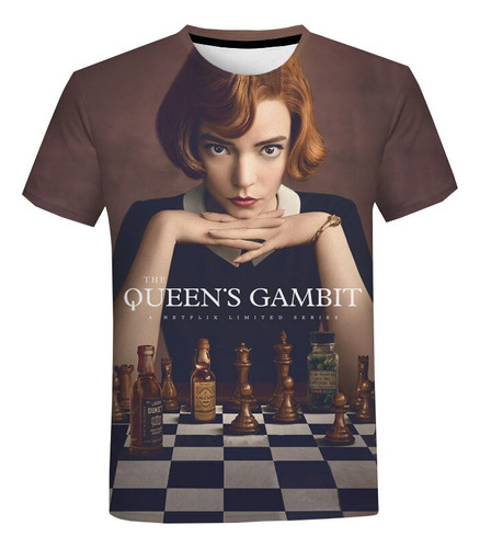 G Camiseta Estampada En 3d De Movies The Queen's Gambit