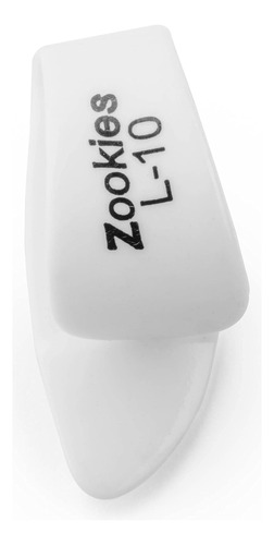 Jim Dunlop Z9003l10 Zookies Thumbpicks, Blanco, Grande 10°,