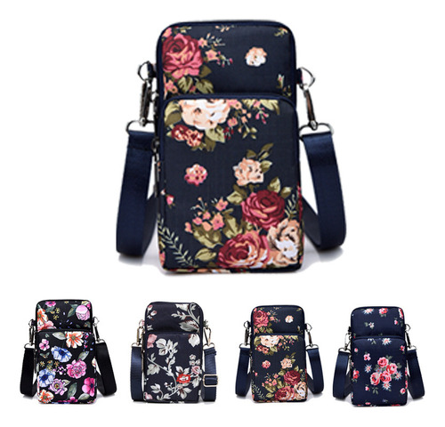 /bolso De Hombro For Teléfono Móvil Con Estampado De Flores