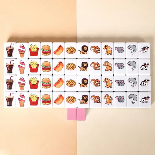 Gracias 2 Jugadores Mahjong Block Set, Juego De Mosaico Con