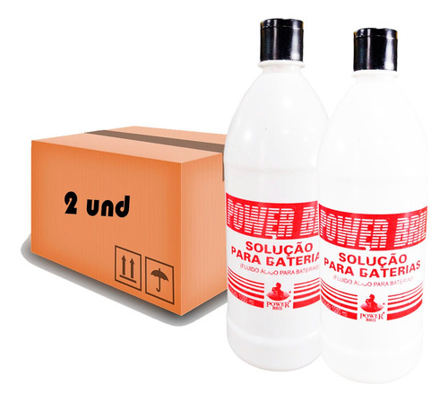 Kit 2 Solução De Ácido Para Bateria 1 Litro