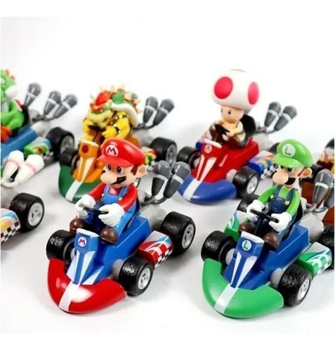 Mario Kart Carros Super Mario Bros Figura Carrito Colección