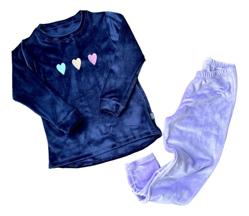 Conjunto Pijama Plush Nena Invierno Abrigado