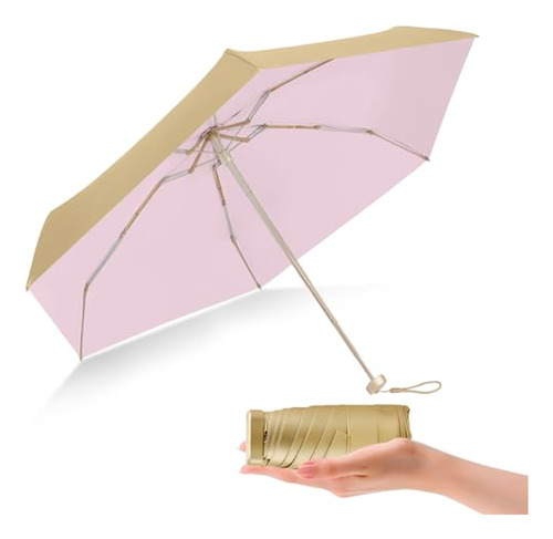 Esufeir Mini Paraguas De Viaje Para Bolso, Pequeño Paraguas