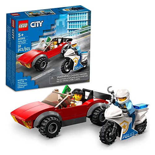 Lego City Police Car Chase 60392, Juguete Con Vehículo De Ca