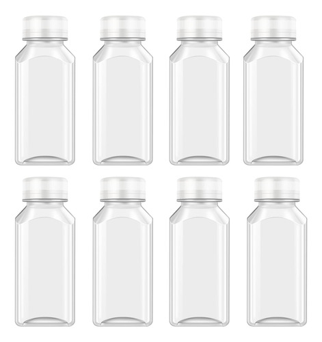 Xysmzm 8 Botellas De Jugo De 8 Onzas, Botellas De Plastico P