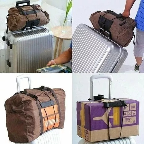 Ta Ajustável Bagagem Alça Elástca Mala Vagem Bag Bu Gee Or Preto