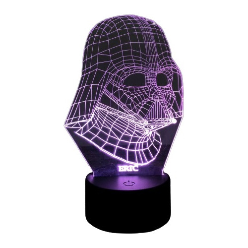 Lámpara Led 3d 7 Colores Star Wars Holograma