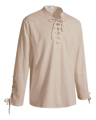 Men S Sleeve Cotton Lace Renaissance Pirate Shirt Mercenary