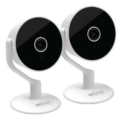 Imagen 1 de 3 de Cámara de seguridad Nexxt Solutions Cámara inteligente Wi-Fi para interior (x2) con resolución de 2MP visión nocturna incluida blanca