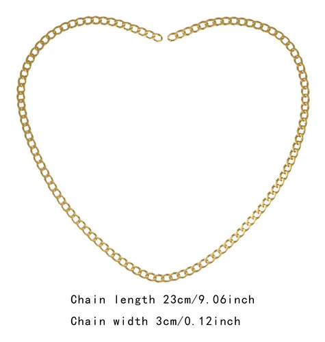 Material De Pulsera Permanente Regalos De Parejas 23 Cm Oro