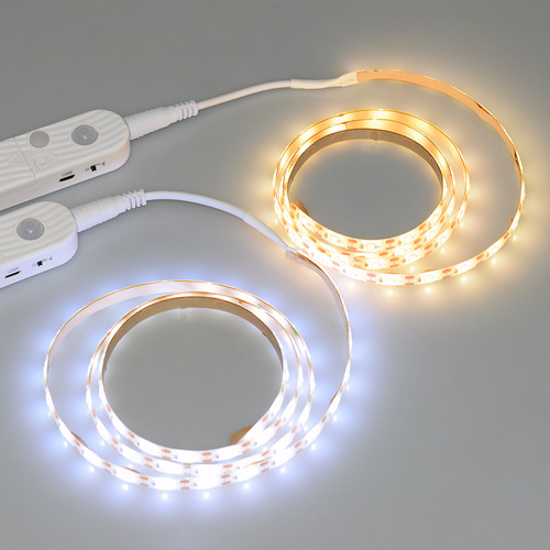 Tira De Luz Led Blanca Cálida De 3.28 Pies Con Sensor De Mov