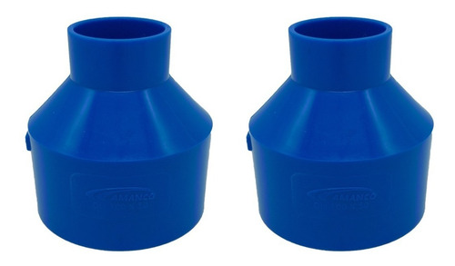 Conexão Luva Redução 100mm X 50mm Pvc Azul Irrigação (2 Un)