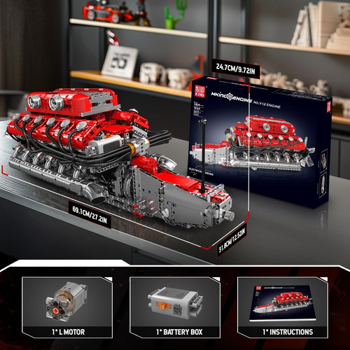 Jugues Bloques De Construcción Modelo Motor Tecnología V12