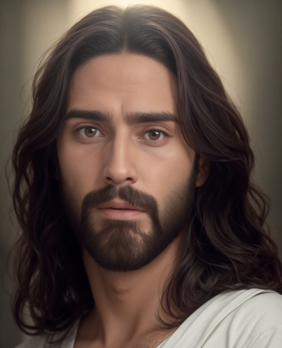 Cuadro De Jesus Realista Sublimado Sobre Lienzo - Religioso