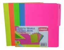 Comprar Carpetas Manila Carta Colores Neon Marca Crisvi (paqt X 50)