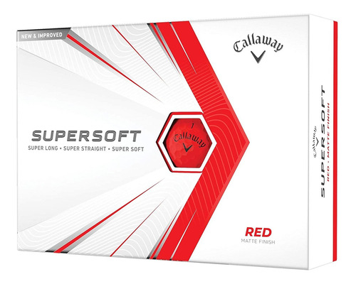 Pelotas De Golf Hibrida Callaway Supersoft Roja 12 Uni 2021