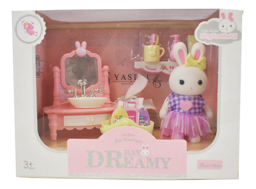 Set Baño Con Tocador Conejita Bay Dreamy Cksur0682