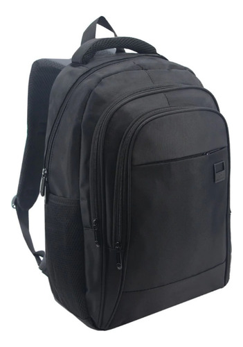 Mochila Porta Notebook Business Puerto Usb Urbana Ejecutiva Color Negro Diseño De La Tela Lisa