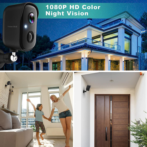 Cámara De Seguridad Inalámbrica 1080p For Exterior Con Dete