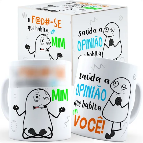 Caneca Flork Meme Engraçada Divertida - Caixa Personalizada