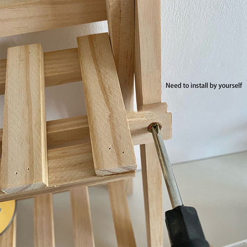 * Estantería De Madera De Doble Capa Con Forma De Estante