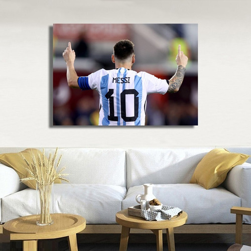 Cuadro Decorativo Moderno 60x90 Messi Copa America Mundial 3