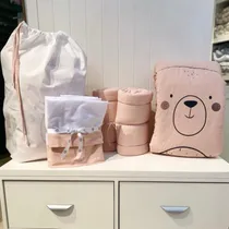 Comprar Combo Cuna Bebe Sabanas X3 + Acolchado + Chichonera Tusor 