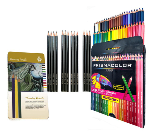 Regalo* +kit Lapices Dibujo +48 Color Prismacolor +lapicera