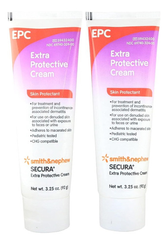 Crema Extra Protectora, Smith And Nephew Secura, 2 Pzs