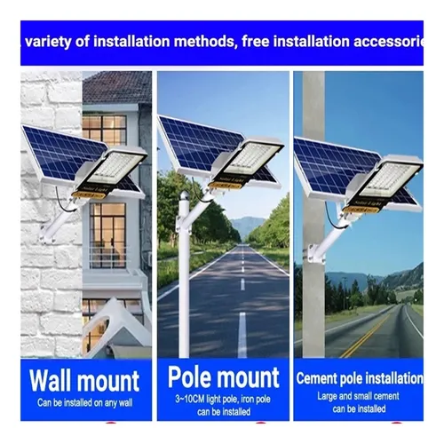 Farola Solar Dividida De 1000w, Farola Solar De Aluminio