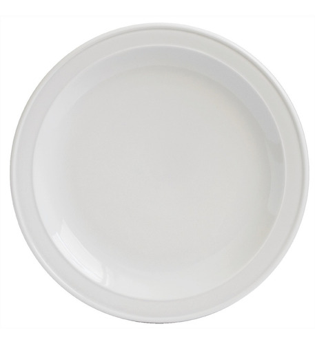 Plato Playo Porcelana  X 12 Home 25 Cm Kremer  Ala Angosta