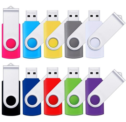 Paquete De 10 Pendrives Memoria De 16 Gb | Usb 2.0 / Colo...