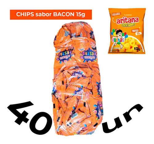Chips De Bacon Tubo Aritana 40un De 15g