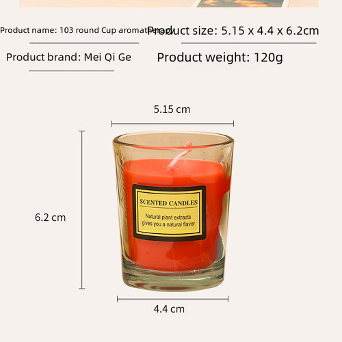 Vela Aromática De Soja Con Aroma A Taza De Vidrio De Red Str