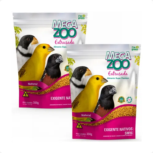 comprar 2 Ração Extrusada Pássaros Nativos E Exóticos 350g Megazoo