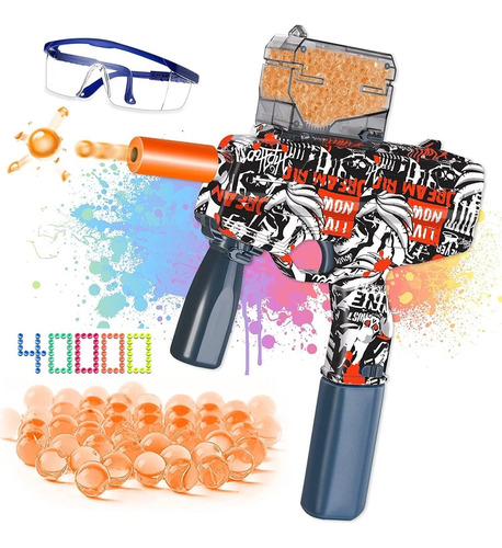 Pistola Eléctrica Splat Mp9 Con Gafas Con 40000 Bolas De Gel