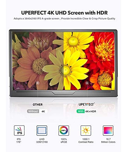 Uperfect + True + 4k + Portable + Monitor, + 15.6  + Uhd + I